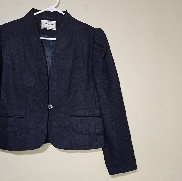 David Benjamin Wool Blazer Jacket Women's Size 13/14 Short Navy Blue Classic - Picture 3 of 11